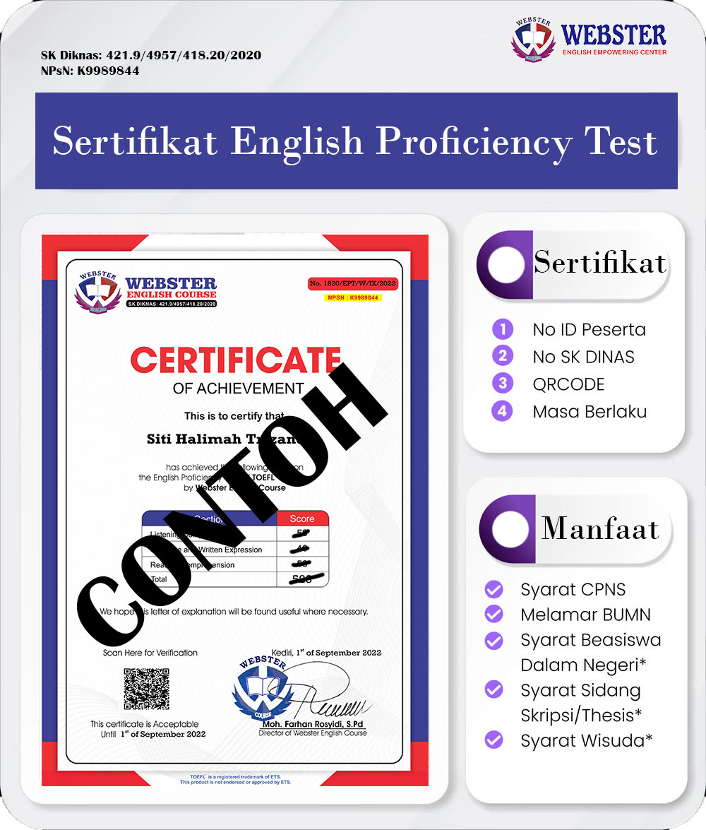 Sertifkat TOEFL